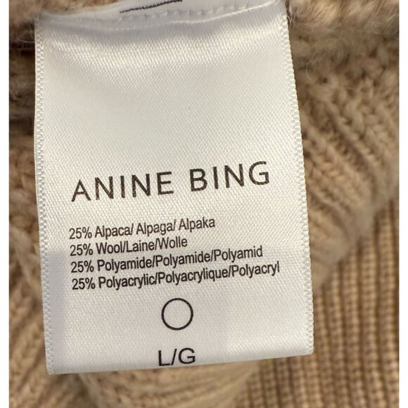 Anine Bing Sydney Sweater in Camel - Size L - Picture 6 of 9
